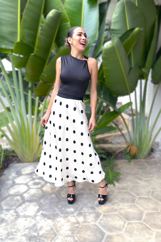 FALDA LUNARES SATINADA