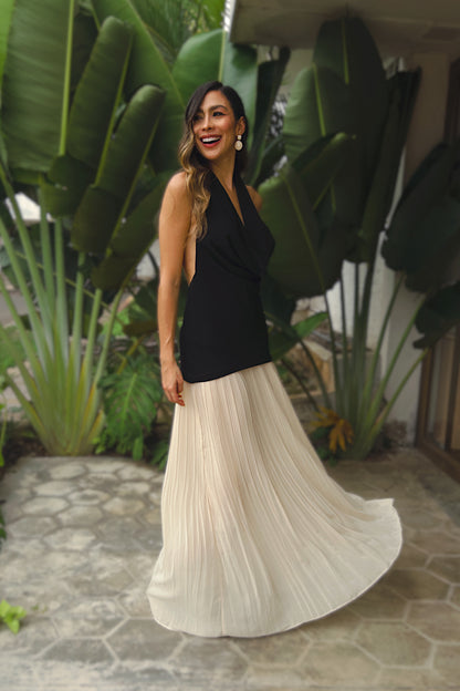 VESTIDO BICOLOR
