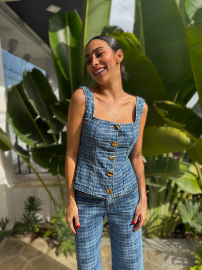 SET DENIM CUADROS
