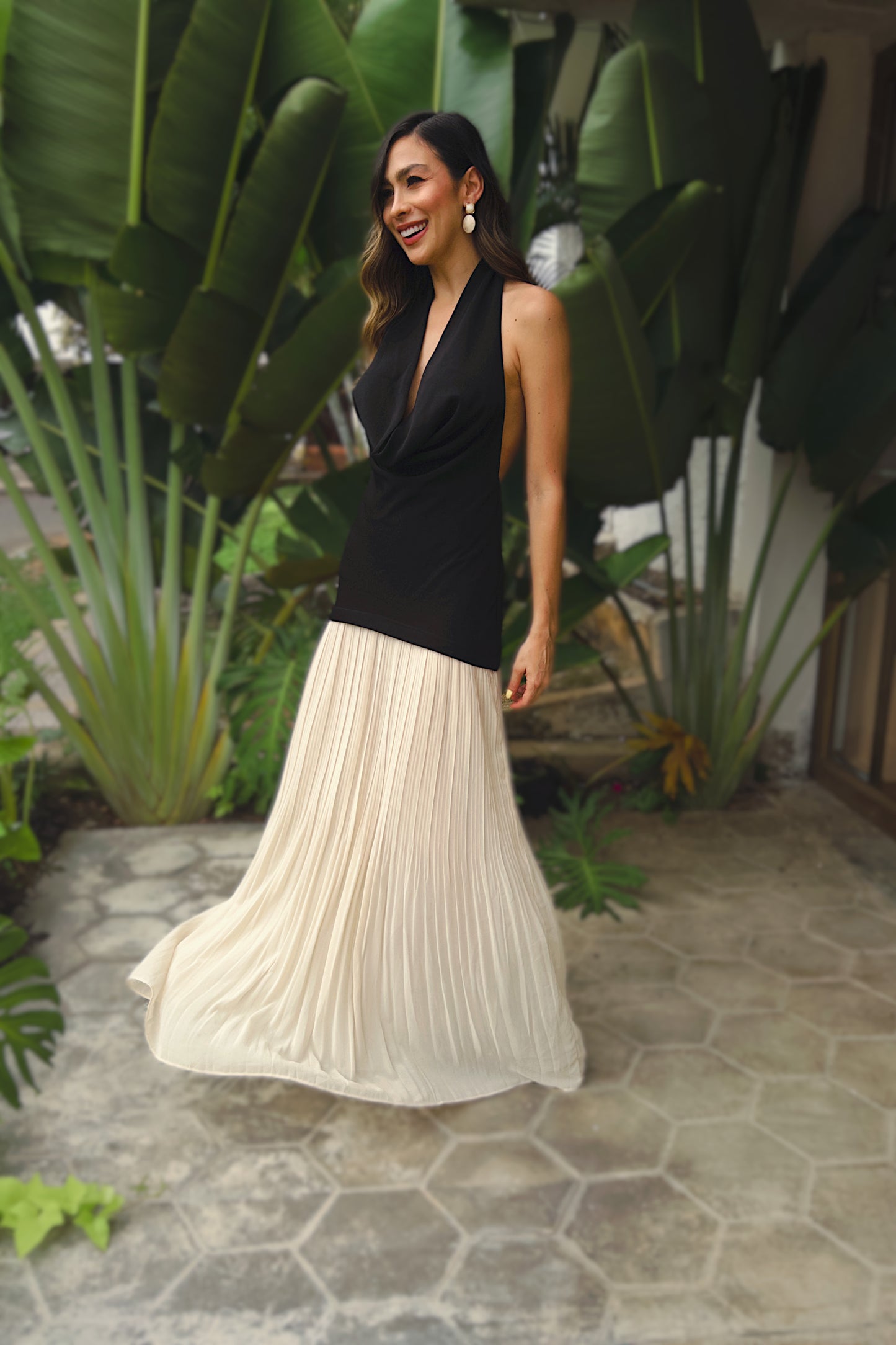 VESTIDO BICOLOR