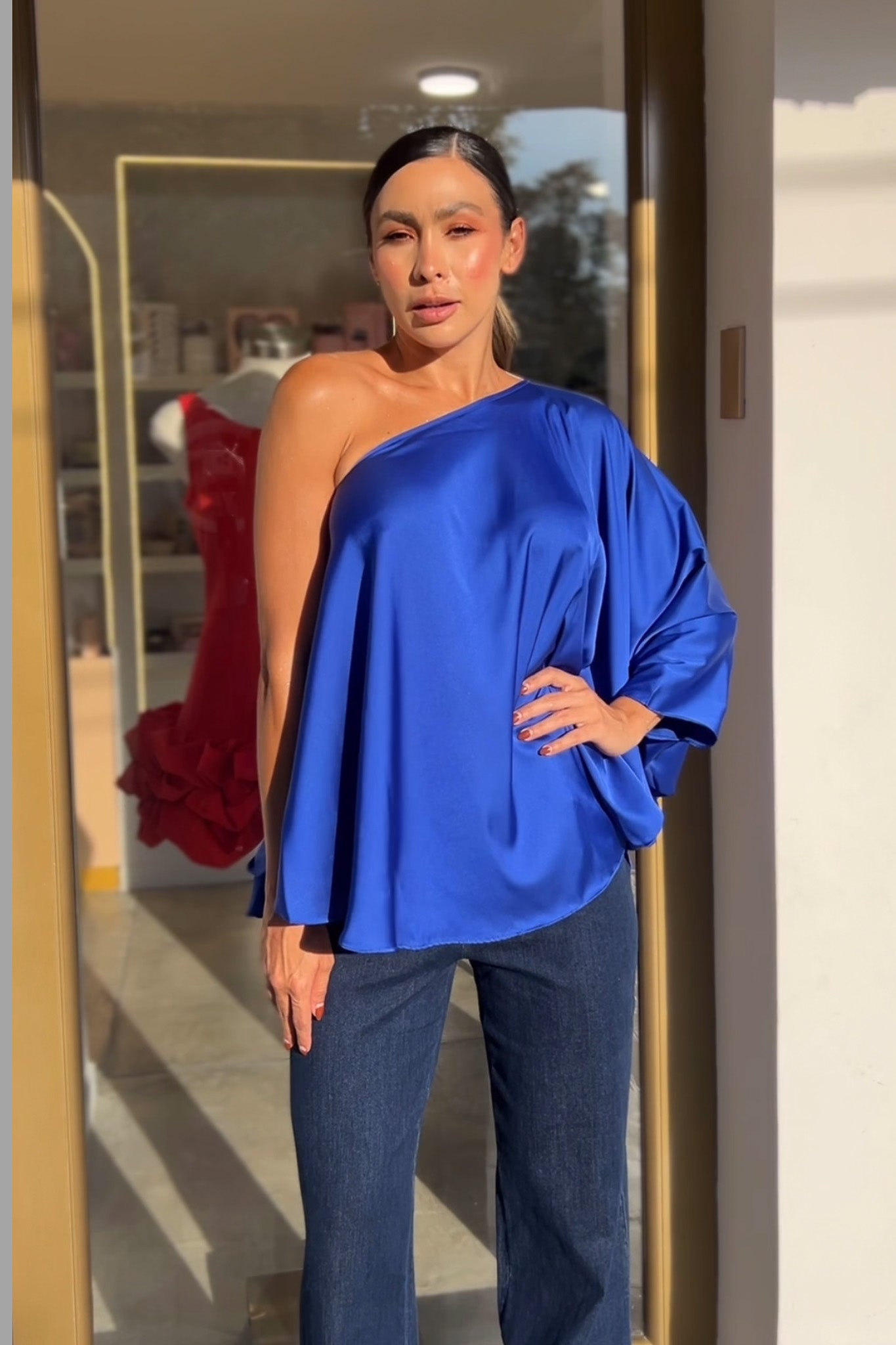 BLUSA SEDA MEDIO BESO