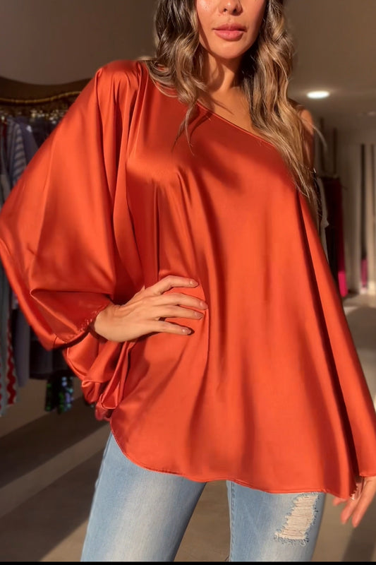 BLUSA SEDA MEDIO BESO