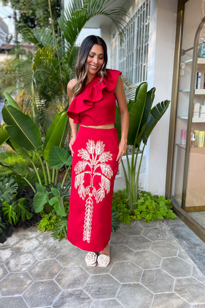 SET FALDA FRESA