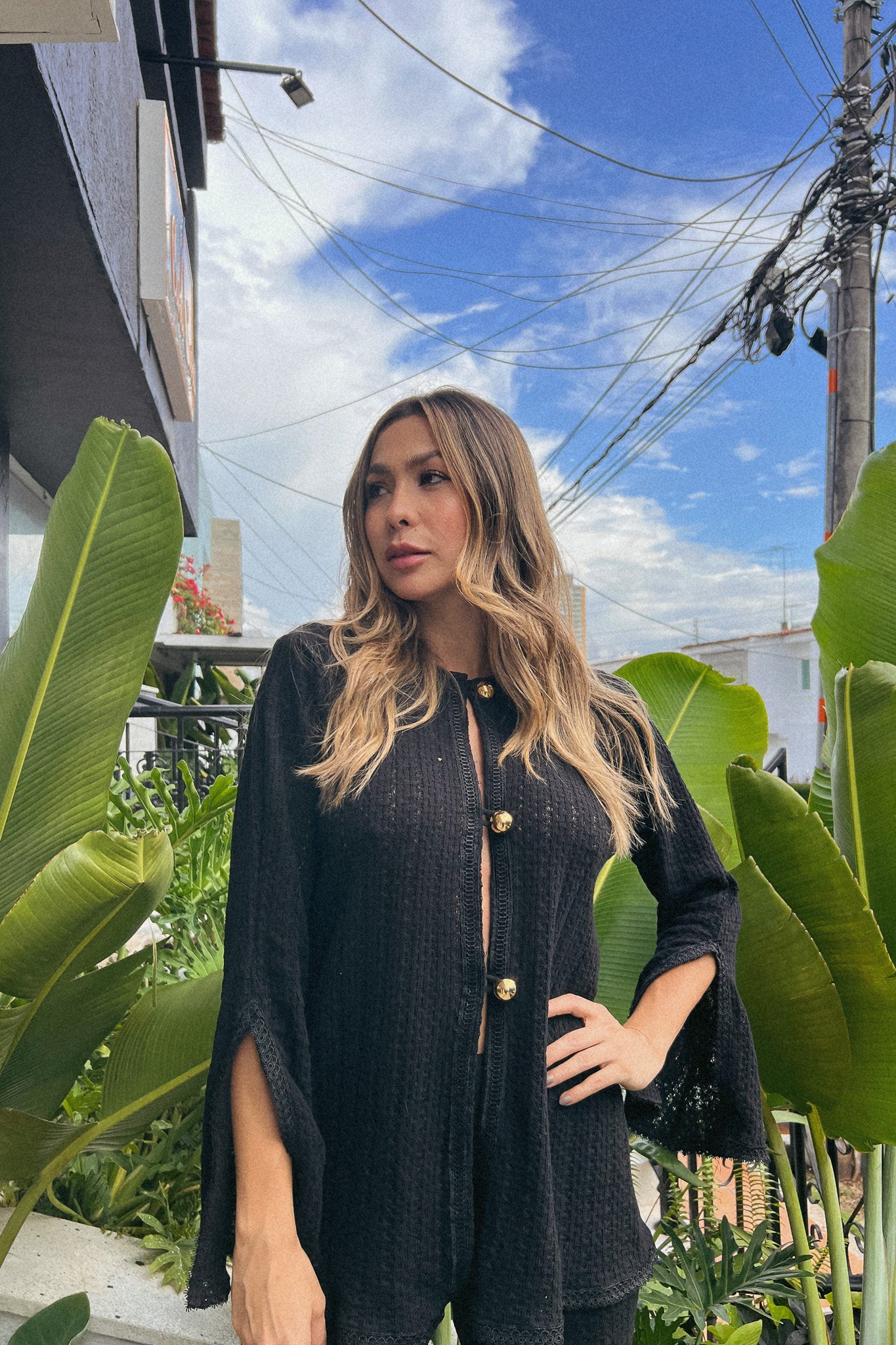 SET JANA NEGRO TEJIDO