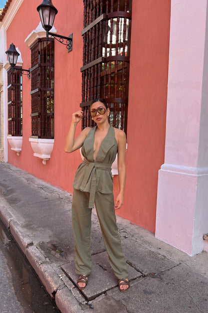SET PANTALON PALLA LINO