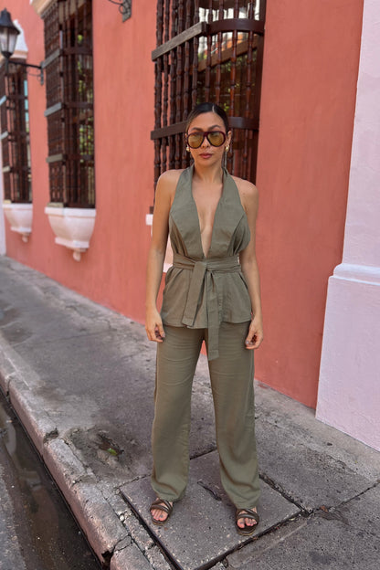 SET PANTALON PALLA LINO